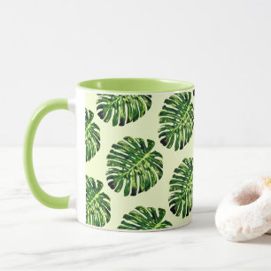 Tropical Monstera Blätter - Grüne Natur - Exotik Tasse