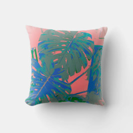 Tropical Monstera Blätter Kissen
