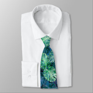 Tropical Monstera Blätter Neck Tie Krawatte