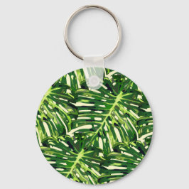 Tropical Monstera Blätter Schlüsselanhänger