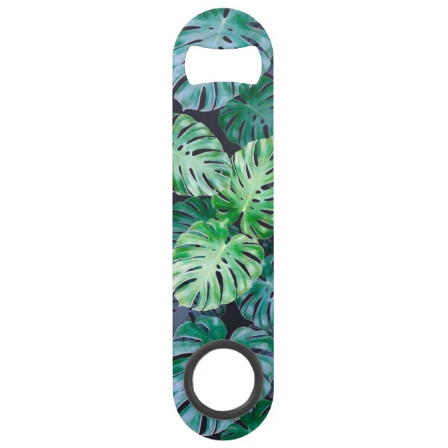 Tropical Monstera Blätter Speed Flaschenöffner (Vorderseite)