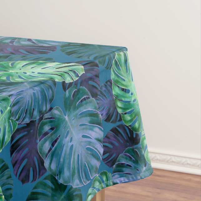 Tropical Monstera Blätter Tablecloth Tischdecke (Beispiel)