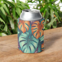 Tropical Monstera Bold Floral & Palm in Grün