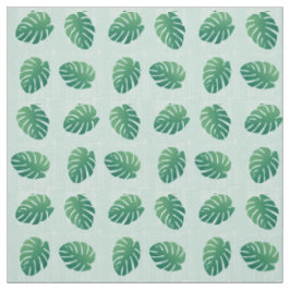 Tropical Monstera Green Leaf Muster Fabric Stoff