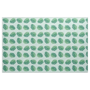 Tropical Monstera Green Leaf Muster Fabric Stoff