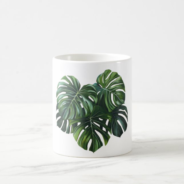 Tropical Monstera Leaf Foliage Tasse (Mittel)
