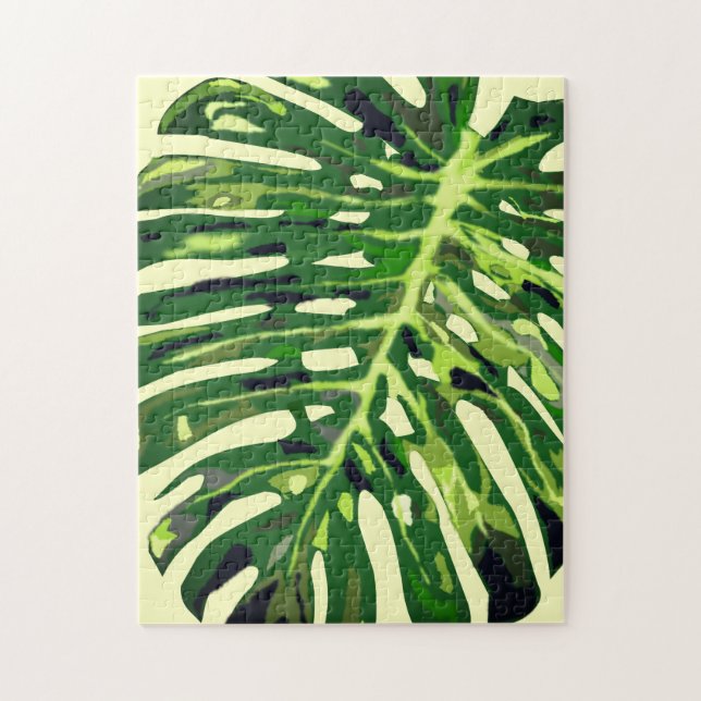 Tropical Monstera Leaf - Grüne Natur (Vertikal)