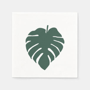 Tropical Monstera Leaf Napkin Serviette