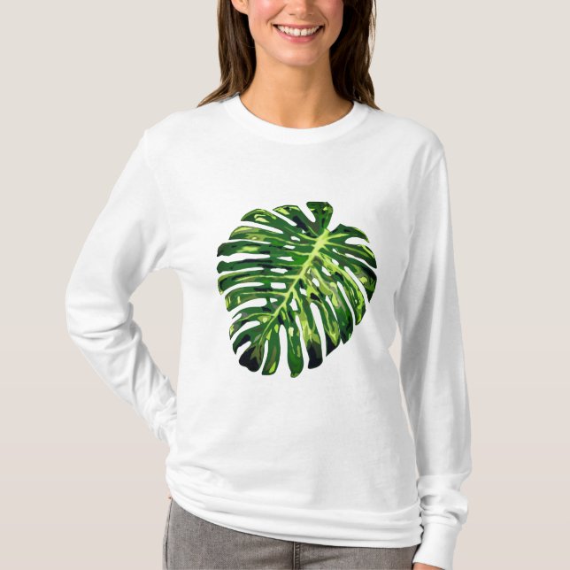 Tropical Monstera Leaf T - Shirt - Urlaub (Vorderseite)