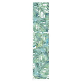 Tropical Monstera Leaf Table Runner Kurzer Tischläufer