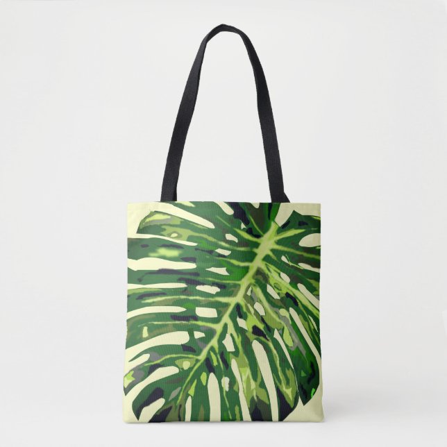 Tropical Monstera Leaf Tasche Ctossbody Bag (Vorderseite)