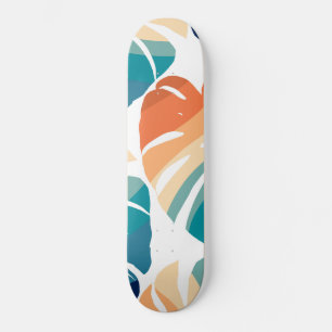 Tropical Monstera Retro Vibes Muster #1 #tropical Skateboard