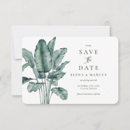 Tropical Monstera Save the Date