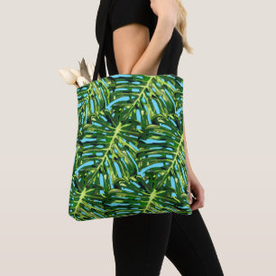 Tropical Monstera Tote Bag oder Crossbody Bag Tasche