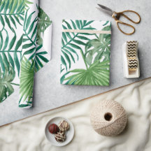 Tropical Monstera und Palm Blätter