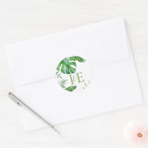Tropical Monstera Verlasse Grüne Wasserfarbe Maili