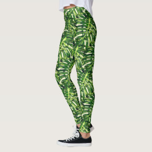 Tropical Monstera Verlasse Leggings Exotische Feri