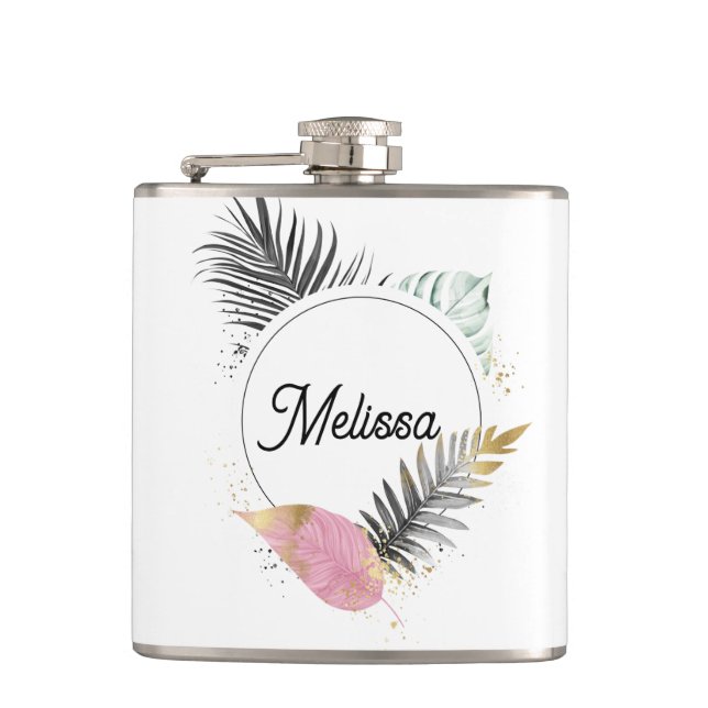 Tropical Name Flask Flachmann (Vorderseite)