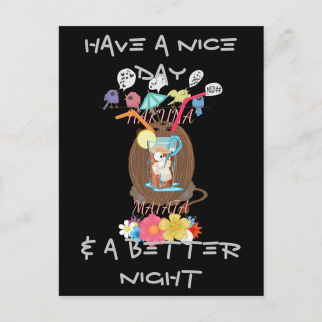 Tropical Nature's Bounty" Kokospalmen Postkarte (Vorderseite)