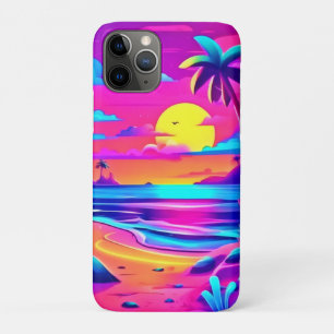 Tropical Neon Beach Sunset Art Case-Mate iPhone Hülle