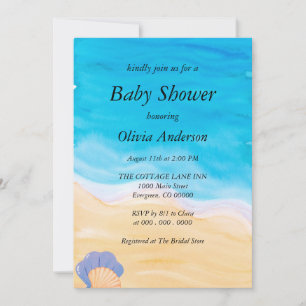 Tropical Ocean Beach Baby Dusche Einladung