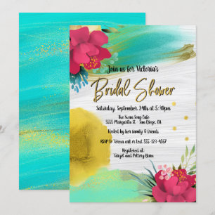 Tropical Ocean Breeze Bridal Dusche Einladung