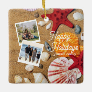 Tropical ocean nautical coastal summer vacation keramikornament