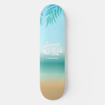 Tropical Ombre Beach Summer Vibes Monogram