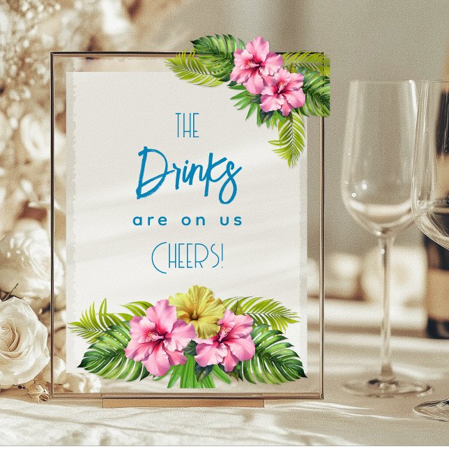 Tropical Open Bar Acrylic Sign (Créateur téléchargé)