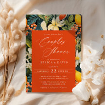 Tropical Orange Paradise Couple's Dusche