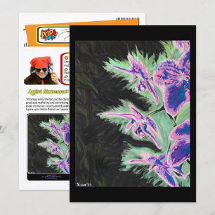 „Tropical Orchid“-Gemälde auf einem kleinen Druck Einladung