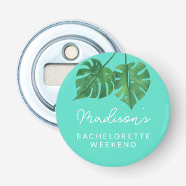Tropical Palm Beach Bachelorette Aquamarin Gefalle Flaschenöffner