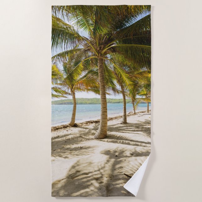 Tropical palm beach photo strandtuch (Vorderseite)