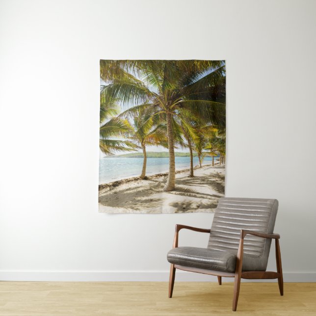 Tropical palm beach  wandteppich (Beispiel)