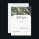 Tropical Palm Beach Wedding UAWG RSVP Karte<br><div class="desc">Antwortkarten für Hochzeiten am tropischen Strand</div>