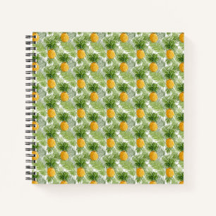 Tropical Palm Blätter & Ananas Notizbuch