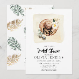 Tropical Palm Blätter Bridal Dusche Einladungen