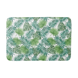 Tropical Palm Blätter Exotic Botanical Muster Badematte