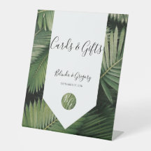 Tropical Palm Blätter Grüne Hochzeitskarten Gesche