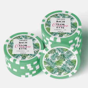 Tropical Palm Blätter Leaf Junggeselinnen-Abschied Pokerchips