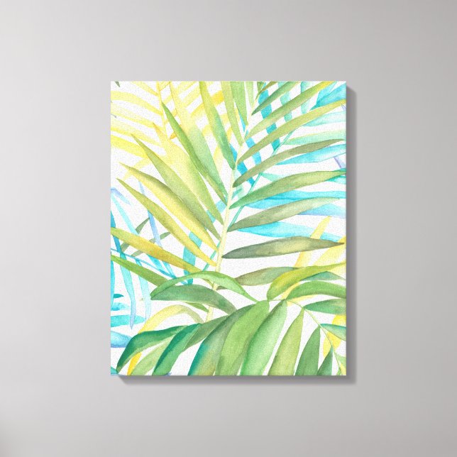 Tropical Palm Blätter Leinwanddruck (Vorderseite)