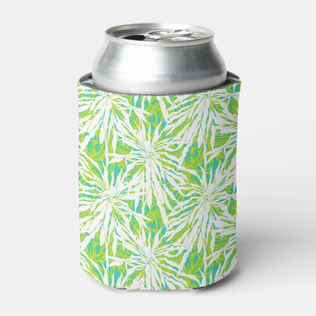 Tropical Palm Blätter Muster Dosenkühler (Kanne Vorderseite)