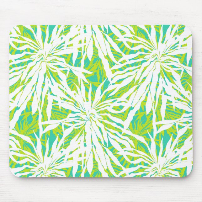Tropical Palm Blätter Muster Mousepad (Vorne)