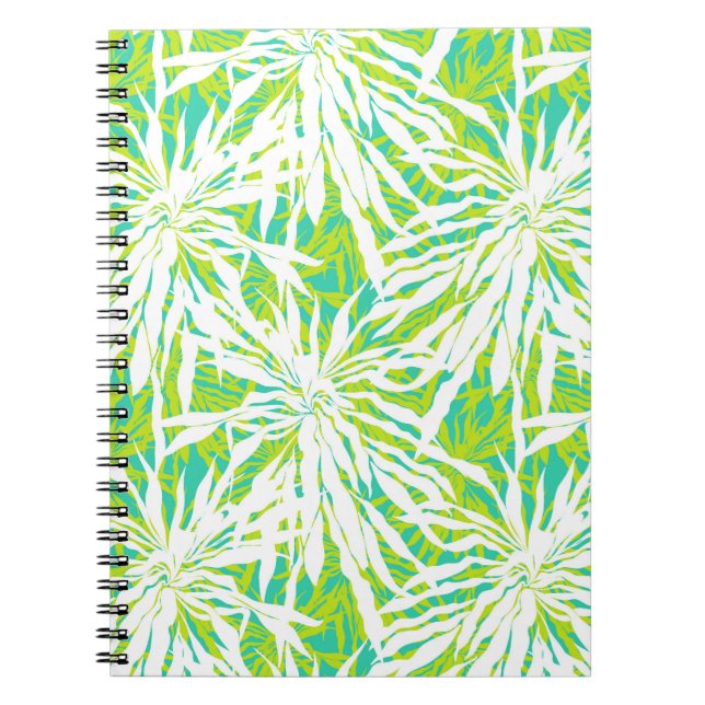 Tropical Palm Blätter Muster Notizblock (Vorderseite)