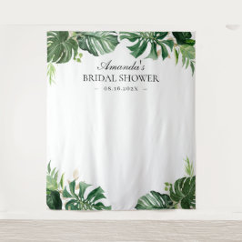 Tropical Palm Blätter Sommer Brautparty Hintergrun Wandteppich