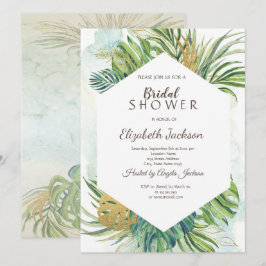 Tropical Palm Blätter Summer Brautparty Einladung