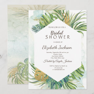 Tropical Palm Blätter Summer Brautparty Einladung