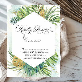 Tropical Palm Blätter Summer UAWG Einladung