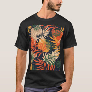 Tropical Palm Blätter: Vintag nahtlos T-Shirt