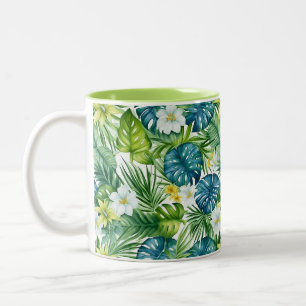 Tropical Palm Blume Kaffee Tasse